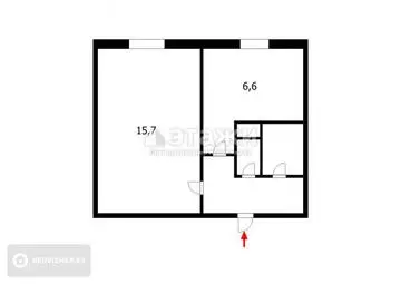 30 м², 1-комнатная квартира, этаж 5 из 5, 30 м², изображение - 3