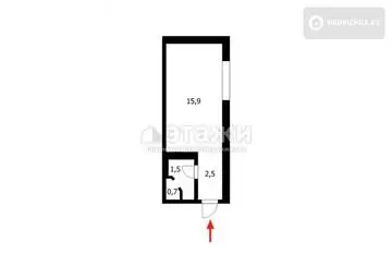 23 м², 1-комнатная квартира, этаж 2 из 5, 23 м², изображение - 16