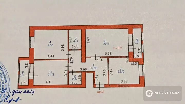 88 м², 3-комнатная квартира, этаж 2 из 5, 88 м², изображение - 1