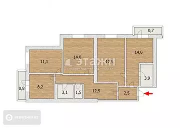 93 м², 4-комнатная квартира, этаж 10 из 12, 93 м², изображение - 24