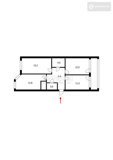 90 м², 3-комнатная квартира, этаж 8 из 15, 90 м², изображение - 29