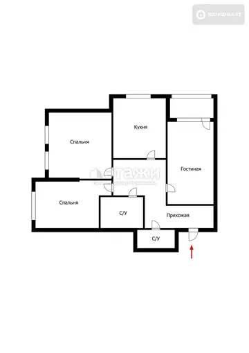 85 м², 3-комнатная квартира, этаж 1 из 9, 85 м², изображение - 7