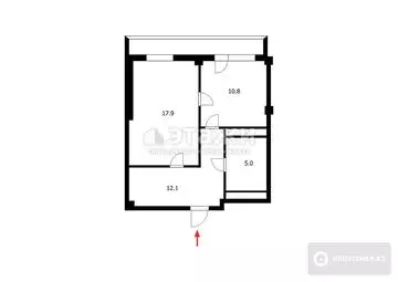 61 м², 2-комнатная квартира, этаж 7 из 16, 61 м², изображение - 12