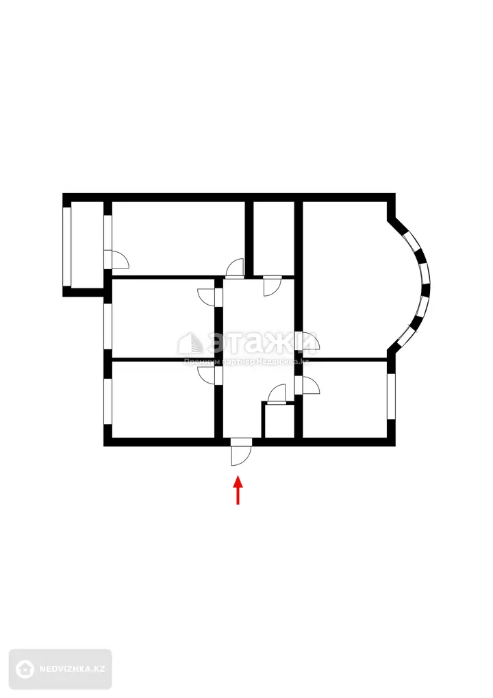 93 м², 4-комнатная квартира, этаж 4 из 9, 93 м², изображение - 1