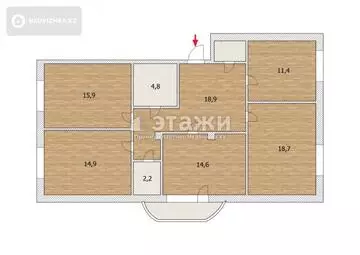 104 м², 4-комнатная квартира, этаж 5 из 15, 104 м², изображение - 6