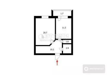 49 м², 1-комнатная квартира, этаж 5 из 12, 49 м², изображение - 7