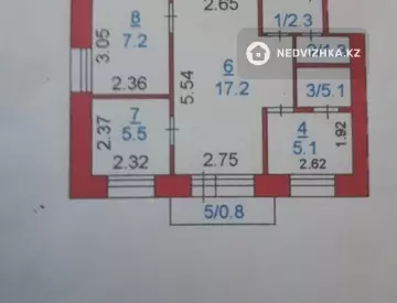 41.5 м², 3-комнатная квартира, этаж 4 из 5, 42 м², изображение - 2