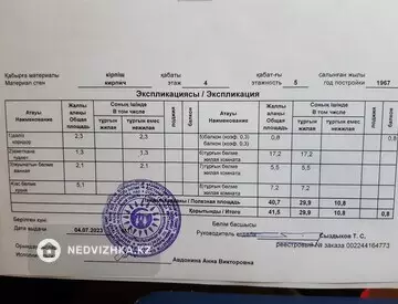 41.5 м², 3-комнатная квартира, этаж 4 из 5, 42 м², изображение - 3