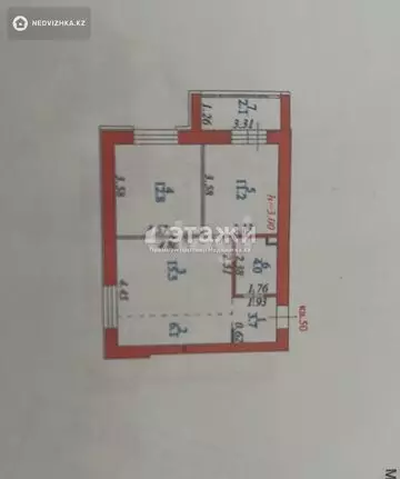 56.6 м², 2-комнатная квартира, этаж 1 из 9, 57 м², изображение - 12