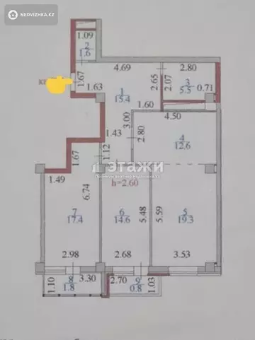 89 м², 3-комнатная квартира, этаж 7 из 22, 89 м², изображение - 15