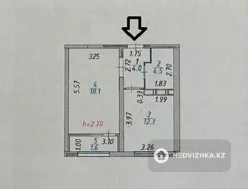 41 м², 1-комнатная квартира, этаж 13 из 14, 41 м², изображение - 7