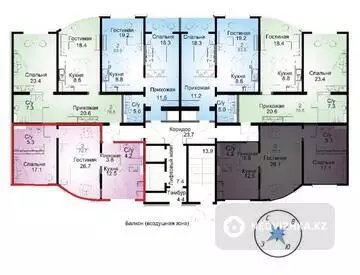 70.2 м², 2-комнатная квартира, этаж 6 из 10, 70 м², изображение - 0