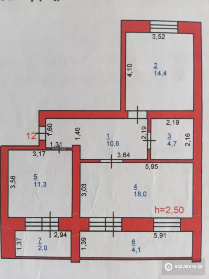 66 м², 2-комнатная квартира, этаж 3 из 10, 66 м², изображение - 1