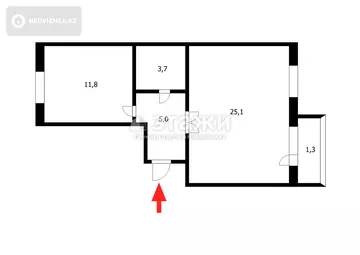 48.2 м², 2-комнатная квартира, этаж 1 из 5, 48 м², изображение - 23