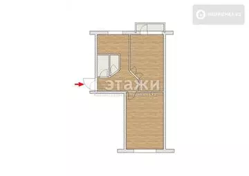 45 м², 2-комнатная квартира, этаж 5 из 5, 45 м², изображение - 4