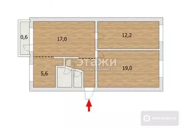 52 м², 3-комнатная квартира, этаж 3 из 5, 52 м², изображение - 8