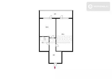 45.3 м², 1-комнатная квартира, этаж 3 из 12, 45 м², изображение - 13