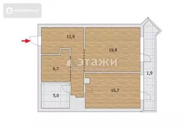 88.8 м², 2-комнатная квартира, этаж 17 из 22, 89 м², изображение - 5