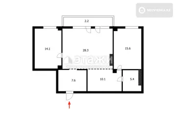 82 м², 3-комнатная квартира, этаж 7 из 10, 82 м², изображение - 6