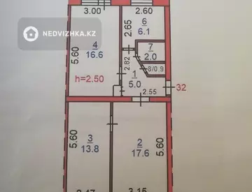 3-комнатная квартира, этаж 4 из 5, 63 м²