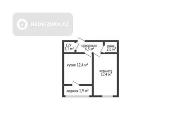 42 м², 1-комнатная квартира, этаж 3 из 5, 42 м², изображение - 17