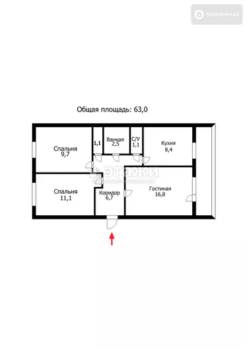 70 м², 3-комнатная квартира, этаж 4 из 9, 70 м², изображение - 18