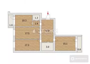 65 м², 3-комнатная квартира, этаж 10 из 12, 65 м², изображение - 8