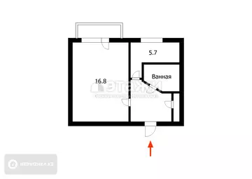 29 м², 1-комнатная квартира, этаж 3 из 5, 29 м², изображение - 12