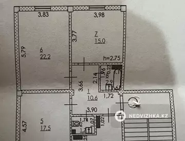 83.5 м², 3-комнатная квартира, этаж 5 из 5, 84 м², изображение - 14