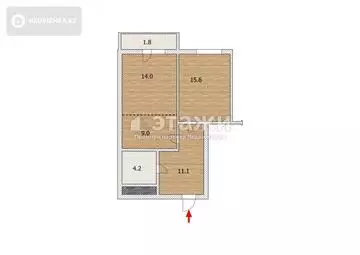 56 м², 2-комнатная квартира, этаж 3 из 18, 56 м², изображение - 8