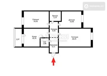 102 м², 3-комнатная квартира, этаж 2 из 10, 102 м², изображение - 6