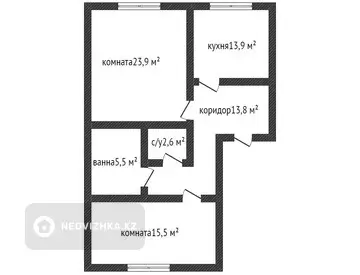 75.2 м², 2-комнатная квартира, этаж 1 из 4, 75 м², изображение - 14