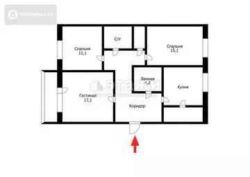 82 м², 3-комнатная квартира, этаж 2 из 9, 82 м², изображение - 8
