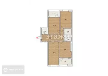 74 м², 3-комнатная квартира, этаж 10 из 18, 74 м², изображение - 12