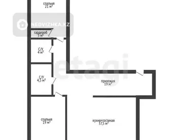 3-комнатная квартира, этаж 3 из 14, 108 м²