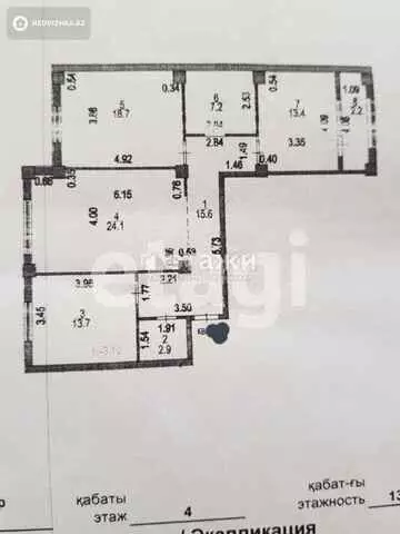 97 м², 3-комнатная квартира, этаж 4 из 13, 97 м², изображение - 36