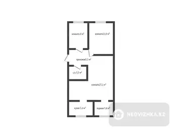 64.7 м², 3-комнатная квартира, этаж 1 из 2, 65 м², изображение - 13