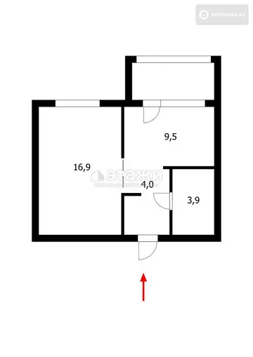 36.5 м², 1-комнатная квартира, этаж 4 из 10, 36 м², изображение - 7