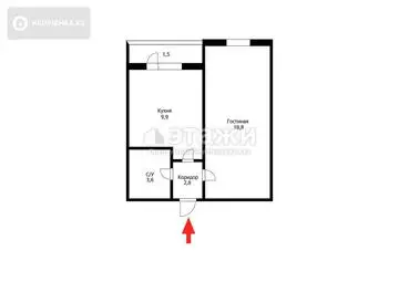 36 м², 1-комнатная квартира, этаж 3 из 5, 36 м², изображение - 4