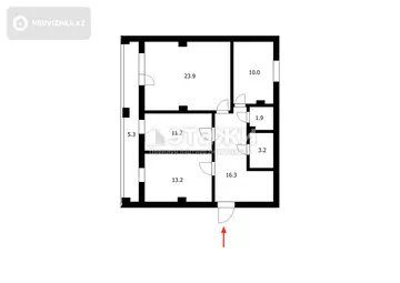 88 м², 3-комнатная квартира, этаж 4 из 5, 88 м², изображение - 10