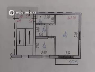 31.3 м², 1-комнатная квартира, этаж 3 из 5, 31 м², изображение - 1