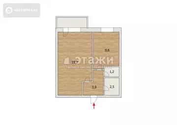 36.2 м², 1-комнатная квартира, этаж 5 из 5, 36 м², изображение - 13