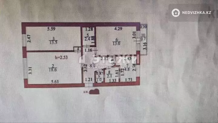 93 м², 3-комнатная квартира, этаж 10 из 12, 93 м², изображение - 1