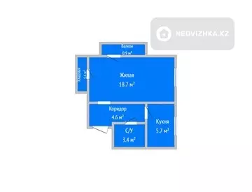 1-комнатная квартира, этаж 5 из 9, 35 м²