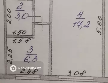 1-комнатная квартира, этаж 3 из 5, 31 м²