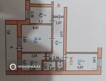 63 м², 3-комнатная квартира, этаж 6 из 9, 63 м², изображение - 4