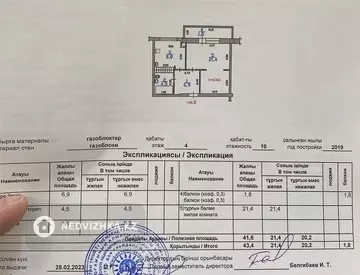 43.4 м², 1-комнатная квартира, этаж 4 из 10, 43 м², изображение - 14