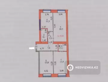 3-комнатная квартира, этаж 11 из 12, 82 м²