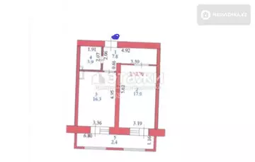 2-комнатная квартира, этаж 3 из 16, 48 м²
