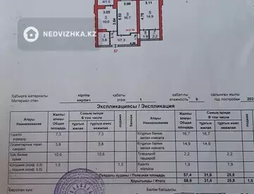 59.8 м², 2-комнатная квартира, этаж 1 из 9, 60 м², изображение - 3